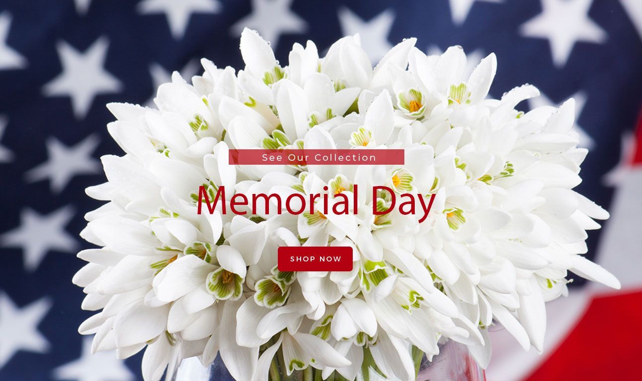 Memorial Day banner for The Flower Cart in North East, Pa 16428